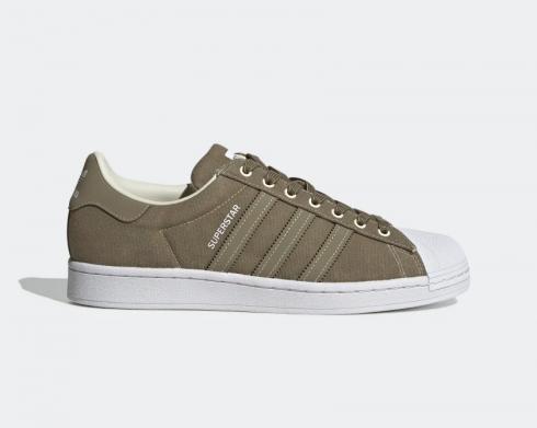 Adidas Superstar Cargo Canvas Olive Green White FW2653