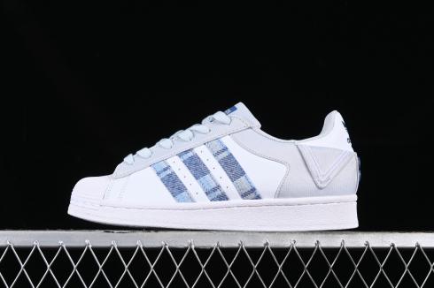 Adidas Superstar Cloud White Gray Denim Blue IG3005