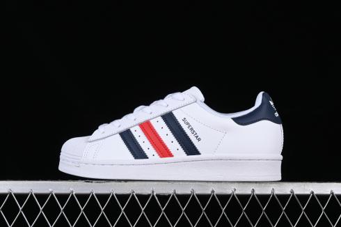 Adidas Superstar Cloud White Navy Blue Red EG2328