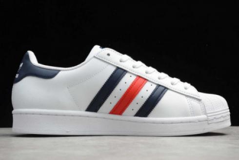 Adidas Superstar Cloud White Navy Blue Red FX2823