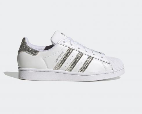 Adidas Superstar Glitter Cloud White Silver Metallic FZ4445