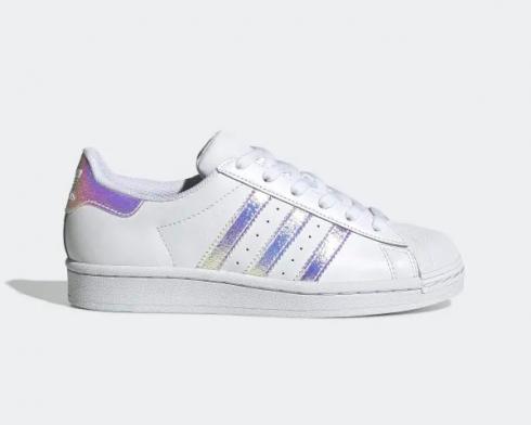 Adidas Superstar J Cloud White Iridescent Purple FV3139