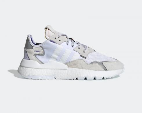 Adidas Nite Jogger Cloud White Purple Silver EE5885