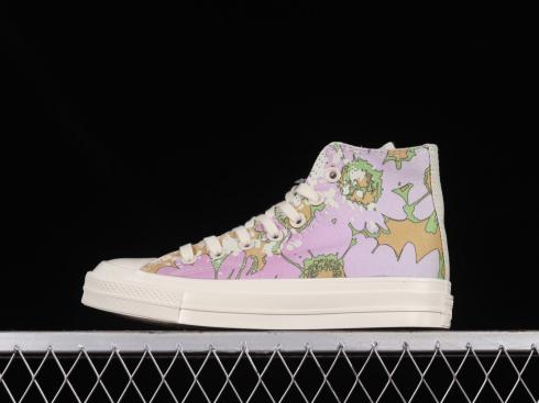 Converse Chuck 70 High Crafted Florals Pink Olive A00537C