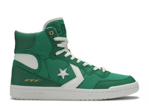 Converse Fastbreak Hi No Easy Buckets White Green 161327C