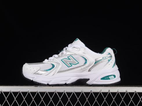 New Balance 530 White Metallic Silver Green MR530AB