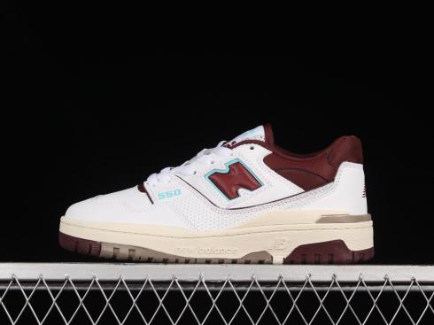 New Balance 550 Burgundy Cyan White BB550WBG