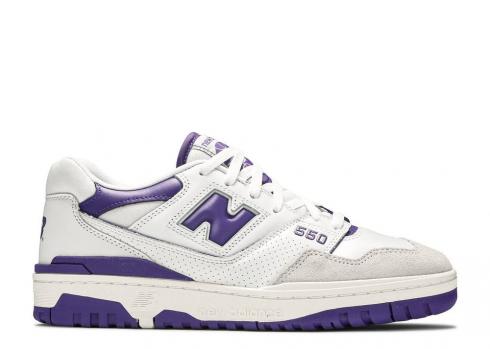 New Balance 550 White Purple Prism BB550WR1