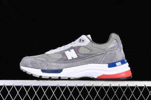 New Balance 992 สีเทา สีน้ำเงิน สีแดง M992AG