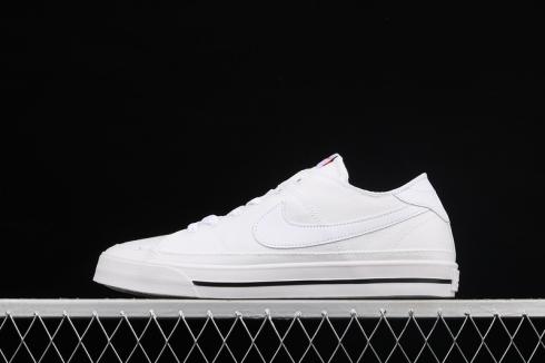 Nike Court Legacy Canvas White Black Shoes CW6539-100