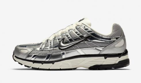 Nike P-6000 White Metallic Silver Black Sail CN0149-001