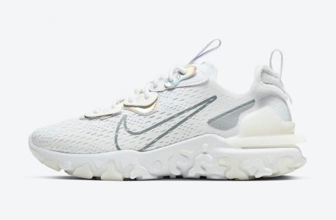 Nike React Vision White Iridescent Particle Grey Shoes CW0730-100