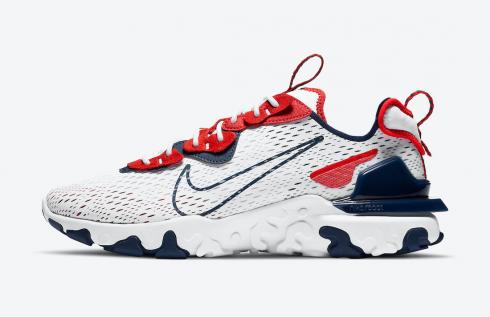 Nike React Vision White Midnight Navy University Merah CW7355-100