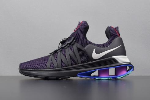 Nike Shox Gravity Midnight Grand Purple Black White AR1999-500