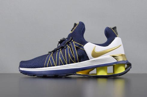 Nike Shox Gravity Midnight Navy Metallic Gold AR1999-400