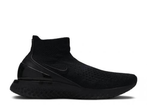 Nike Womens Rise React Flyknit Black White AV5553-003