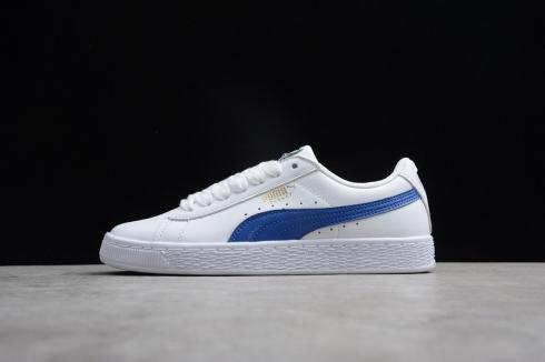 Puma Basket Classic LFS White Blue Mens Shoes Sneakers 354367-23