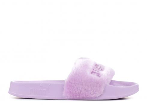 Puma Fenty X Womens Fur Slide Orchid Bloom Silver 365772-02