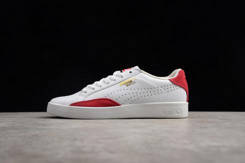 Puma Match Lo Basic Spo White Red Womens Shoes 357542-01