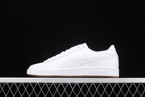 Puma Smash V2 Low All White Unisex Casual Shoes 365793-01