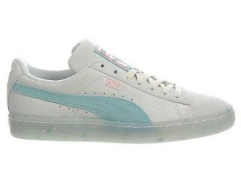 Puma Suede Classic Gltz Blue Aqua Pearl Womens Shoes 367048-01