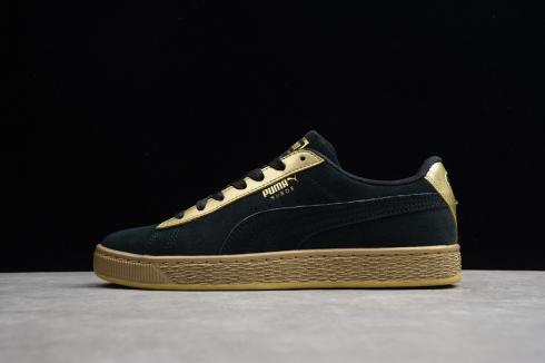 Puma Suede Classic Metallic Black Mens Lace Up Sneakers 367397-01