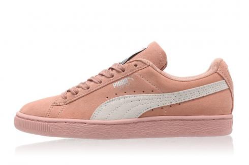 Puma Suede Classic Sneakers Womens Peach Pink White 355462-67