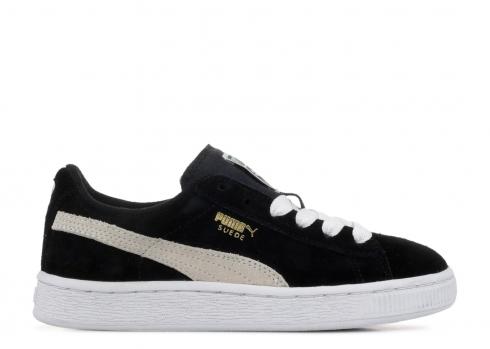 Puma Suede Jr White Black 355110-01