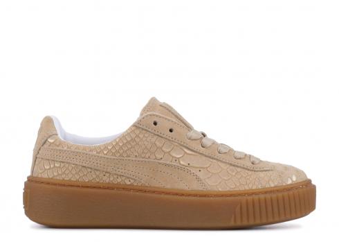 Puma Wn S Platform Exotskin Vachetta Natural Gold 363377-02