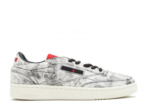 Reebok Club C Kendrick Acid Wash Coal White Scarlet BS8205