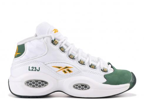 Reebok Question Mid Lebron James Hrvst White Sap Green V53579