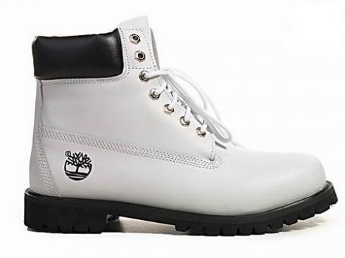 Mens Timberland 6-inch Boots White Black