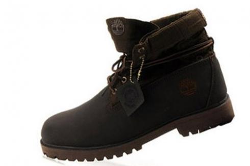 Mens Timberland Roll-top Boots Brown