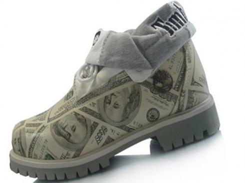 Timberland Mens Roll-top Boots Grey Dollar