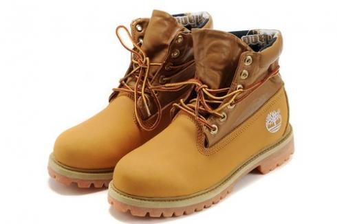 Womens Timberland Roll-top Boots Wheat Brown