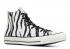 Converse Chuck 70 Hi Zebra Egret Black Greige 163408C