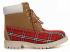 Mens Timberland Custom Varsity Boots Wheat White Red