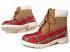 Mens Timberland Custom Varsity Boots Wheat White Red