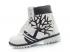 Mens White Black Timberland Custom Boots