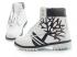 Mens White Black Timberland Custom Boots